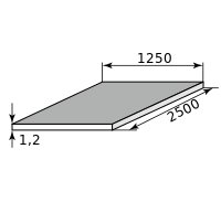 Лист оцинкованный 1.2х1250х2500 Zn140 М пас